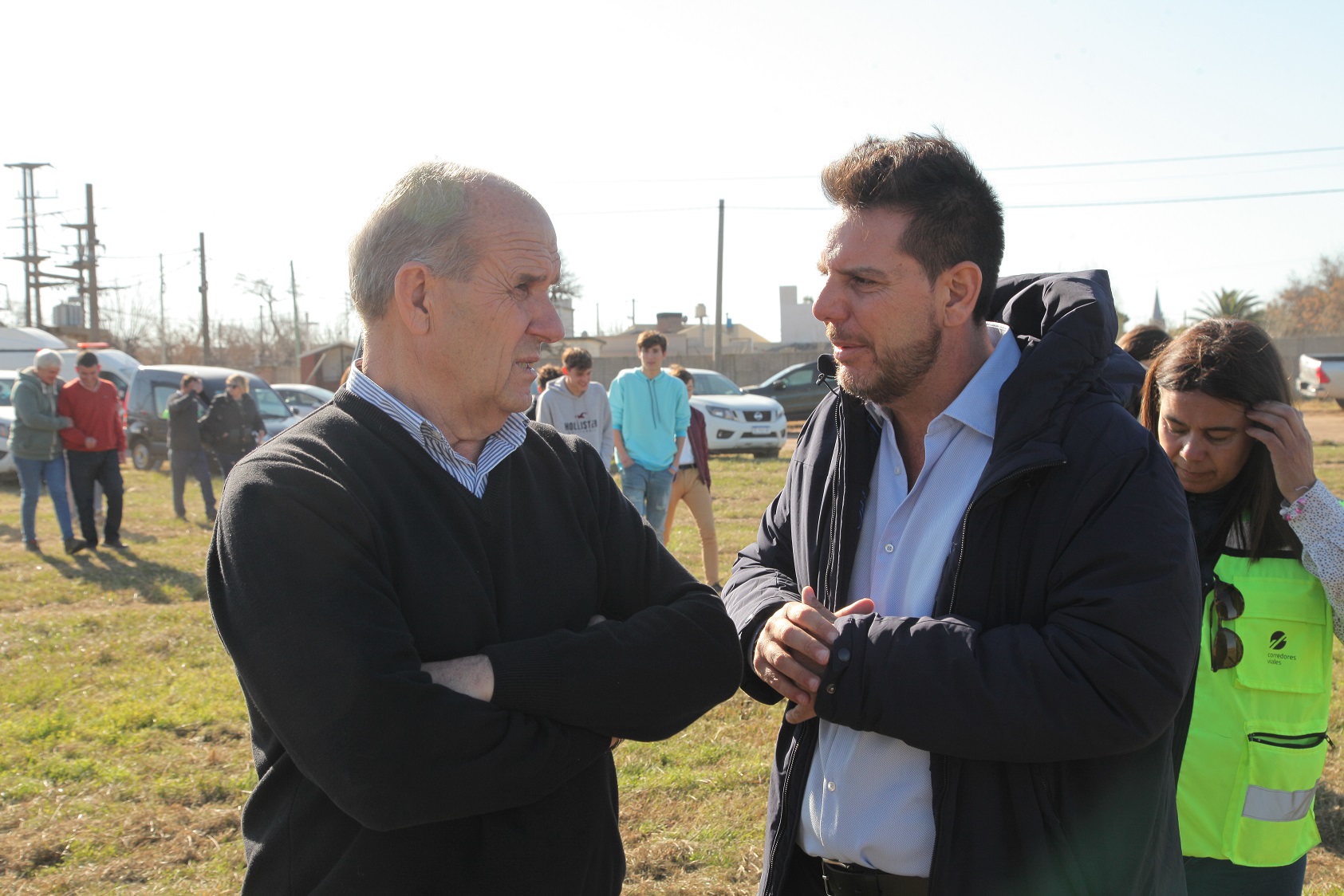 Atanasof y Zurro recorriendo la zona de las futuras obras.